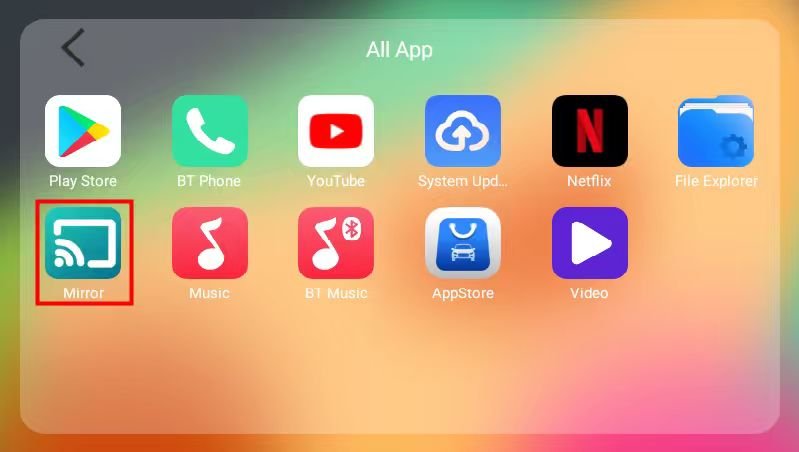 Mirror app highlighted